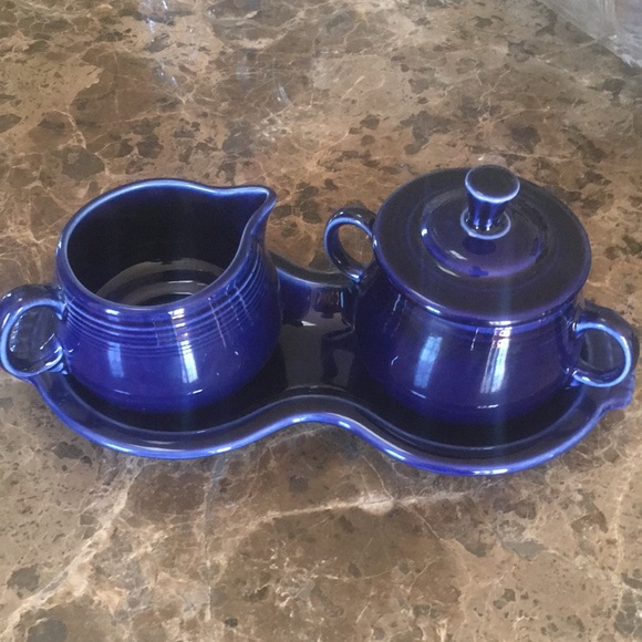 Fiesta Dining Fiesta Cobalt Blue Sugar Creamer Set Poshmark